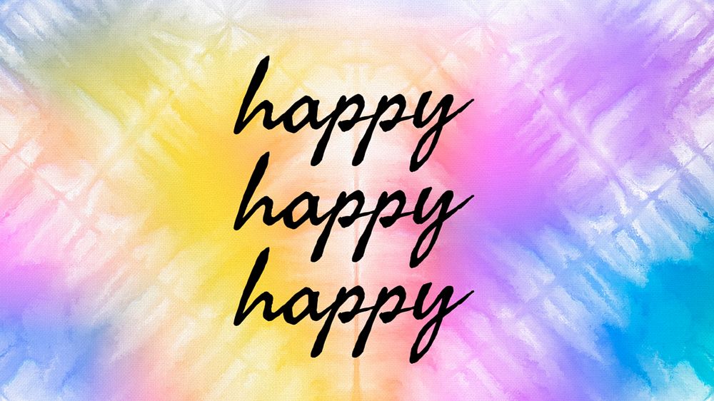 Happiness computer wallpaper template, editable text