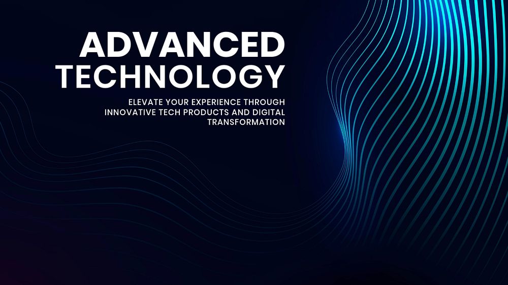 Abstract dark blue presentation template, editable advanced technology design