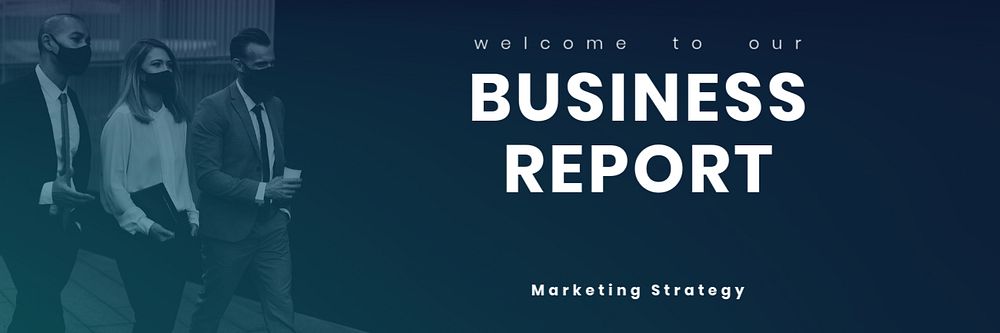 Business report Twitter header template, editable design