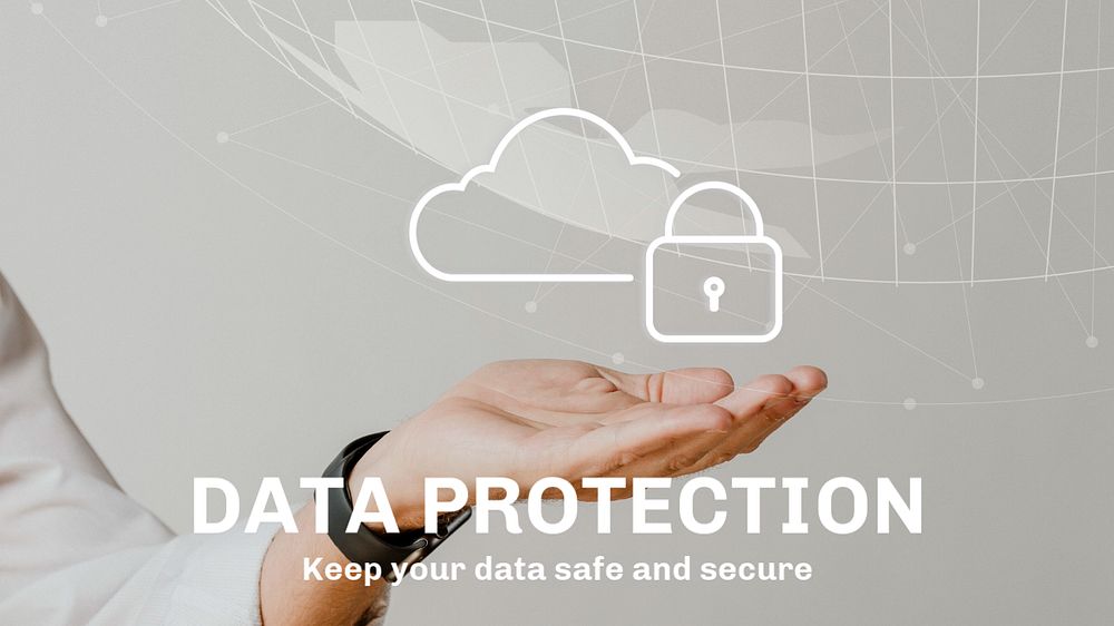 Data protection blog banner template, editable digital design