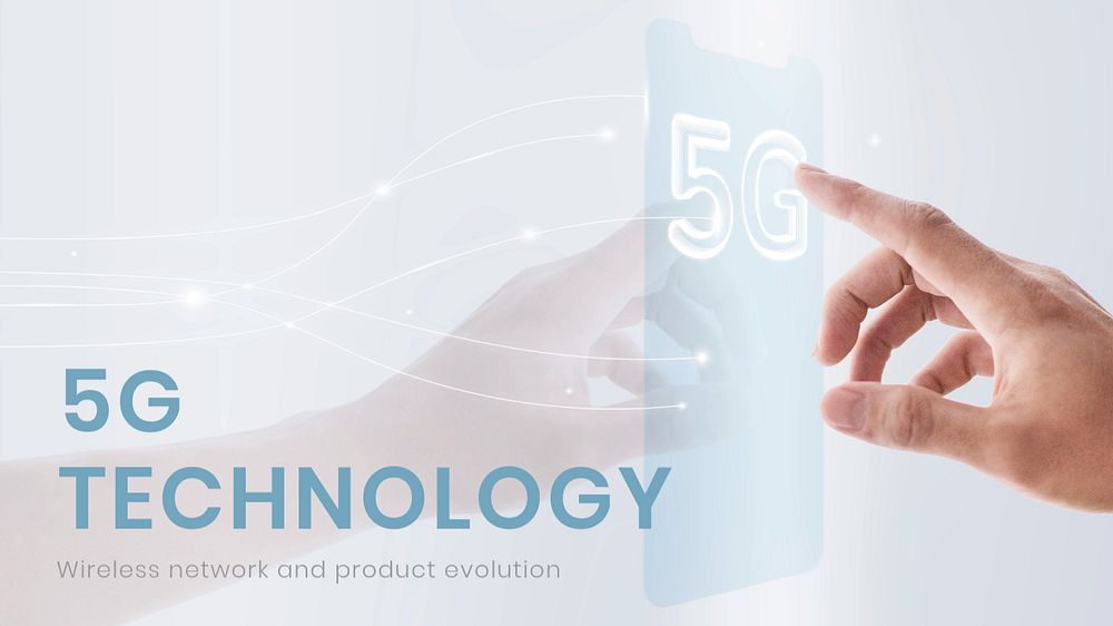 5G technology blog banner template, editable digital communication design