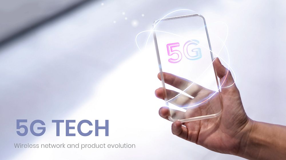 5G tech blog banner template, editable digital communication design