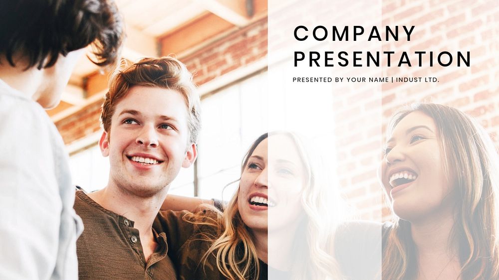 Company presentation blog banner template, editable design