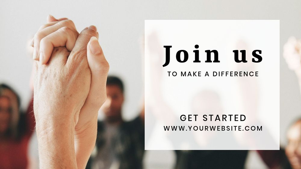 Join us blog banner template, editable design