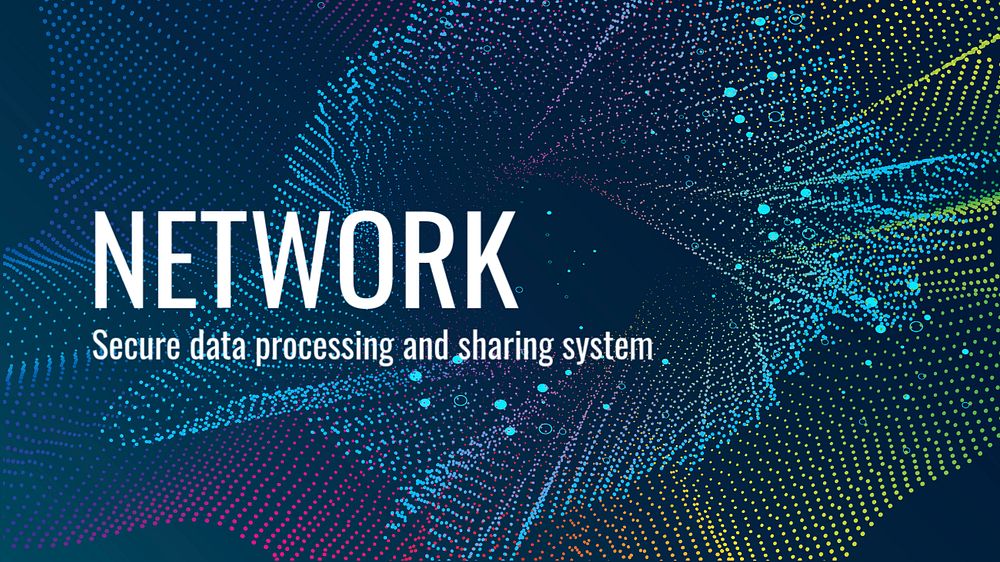 Network connection technology presentation template, editable distorted wireframe design