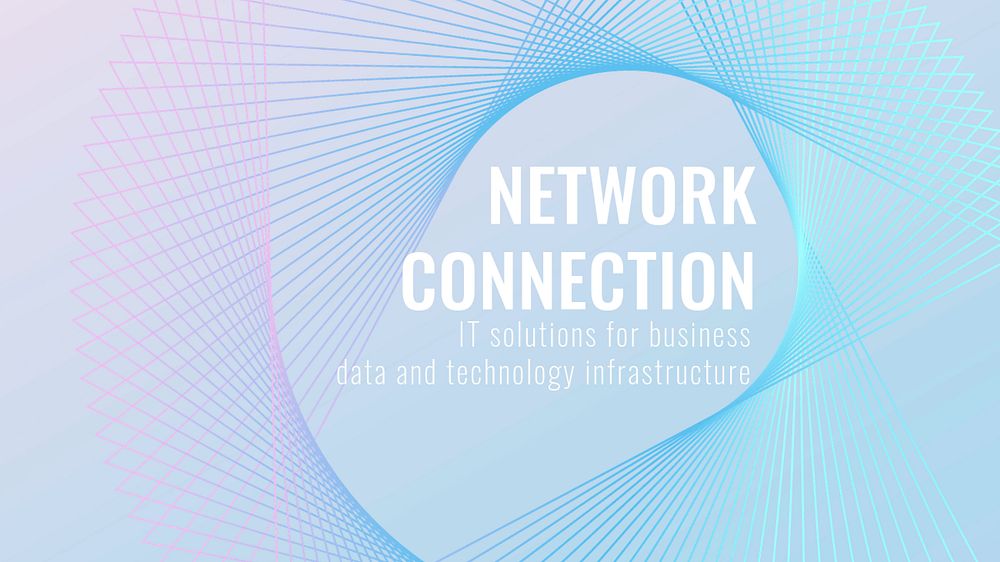 Pastel wireframe blog banner template, editable network connection design