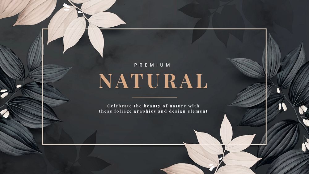 Aesthetic botanical Facebook cover template, editable design