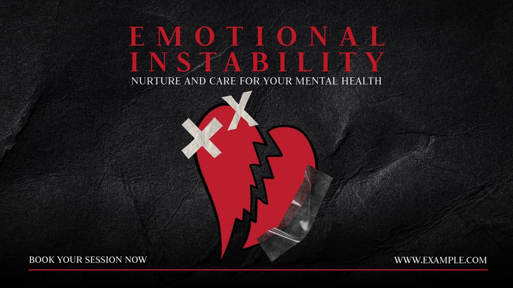 Emotional stability desktop wallpaper template, editable design