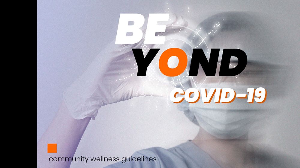 Beyond COVID blog banner template, editable digital medical design