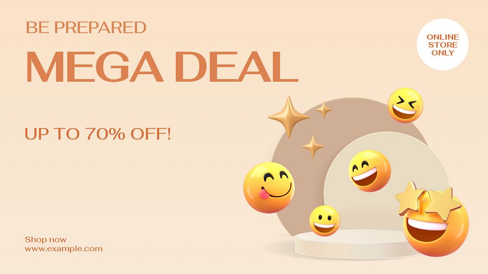 Mega deal blog banner template, editable design