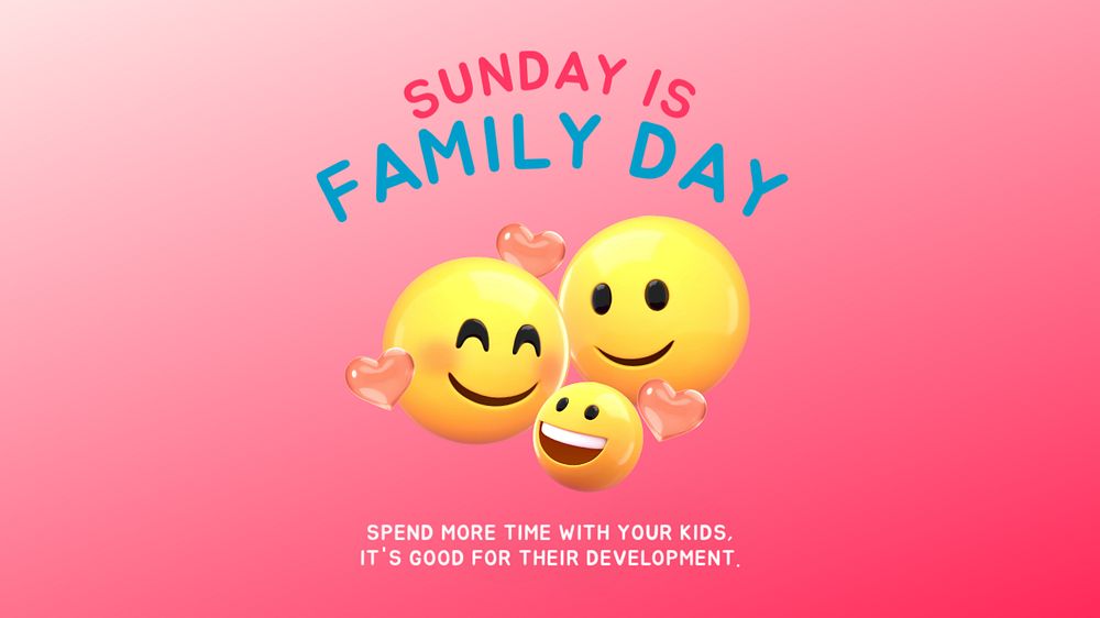 Family day PowerPoint presentation template, editable design