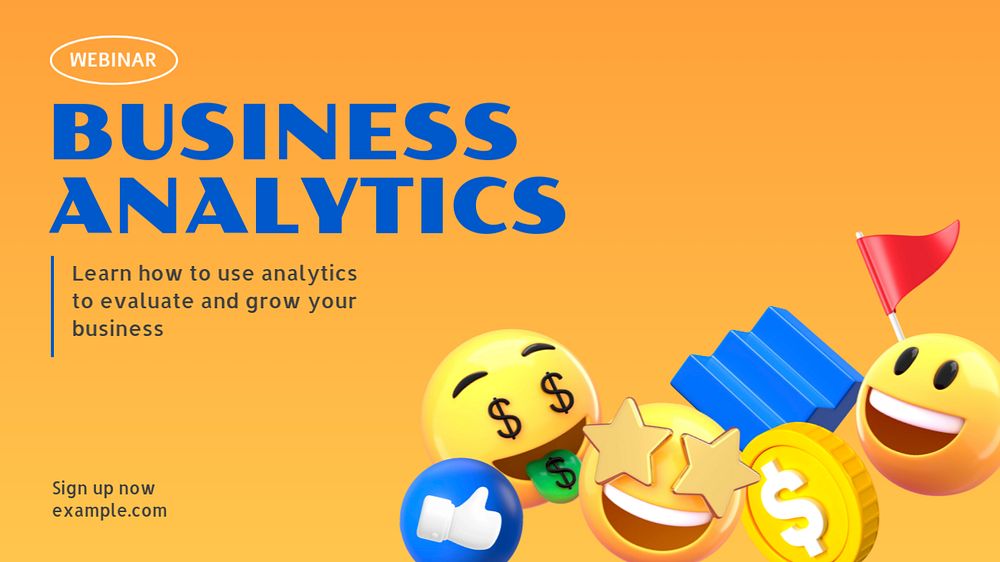 Business analytics Facebook cover template, editable design