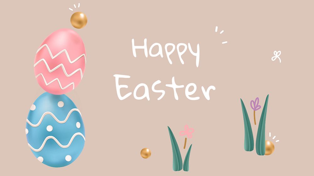 Easter eggs blog banner template, customizable text & design