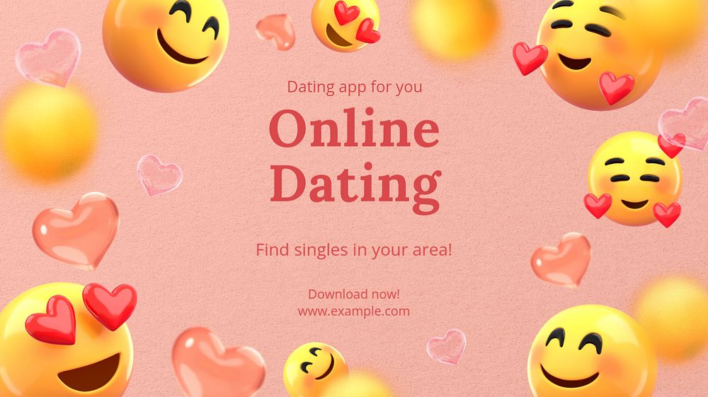 Online dating YouTube thumbnail template, editable design