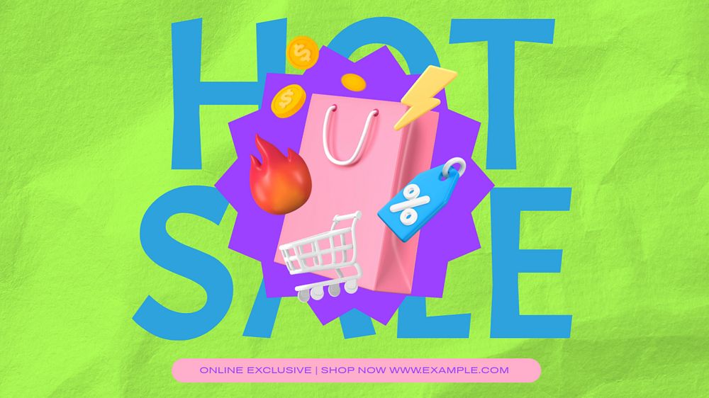 Hot sale blog banner template, editable design