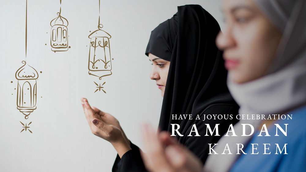 Ramadan Facebook event cover template, editable design