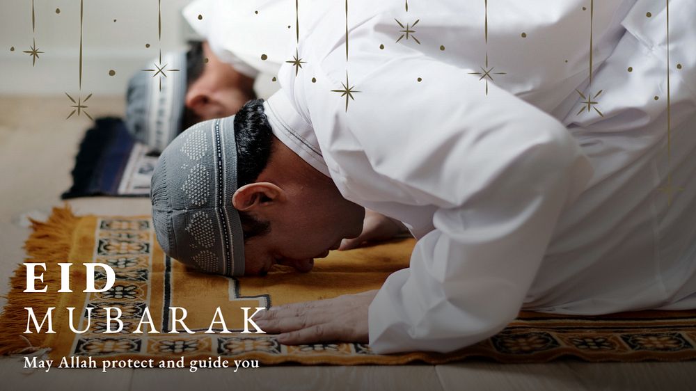 Eid Mubarak Facebook event cover template, editable design