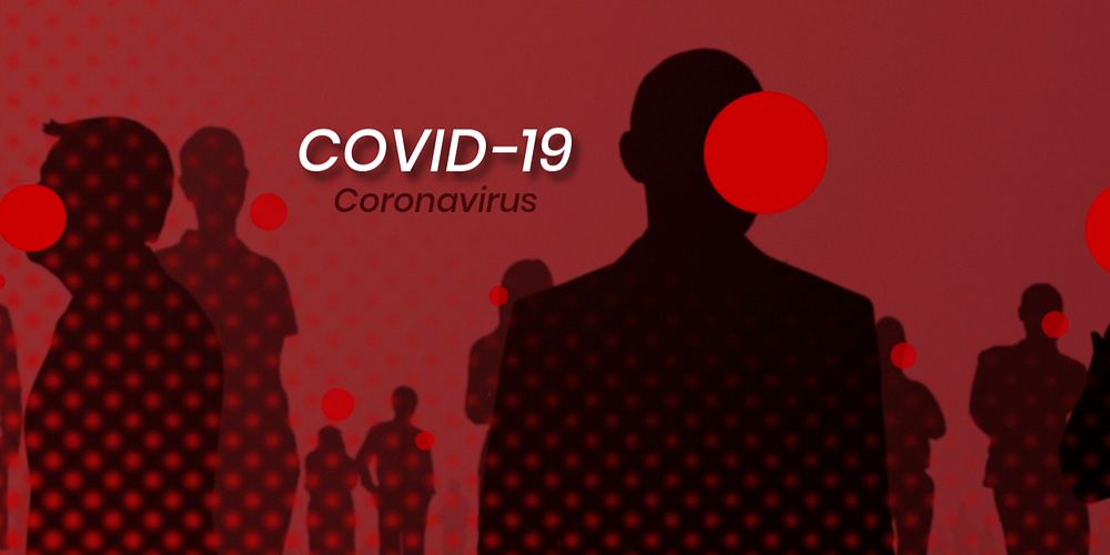 Covid-19 pandemic Twitter ad template, editable design