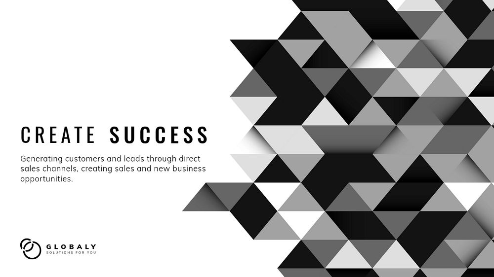 Geometric business blog banner template, editable abstract border pattern design