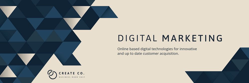 Digital marketing  email header template, editable text