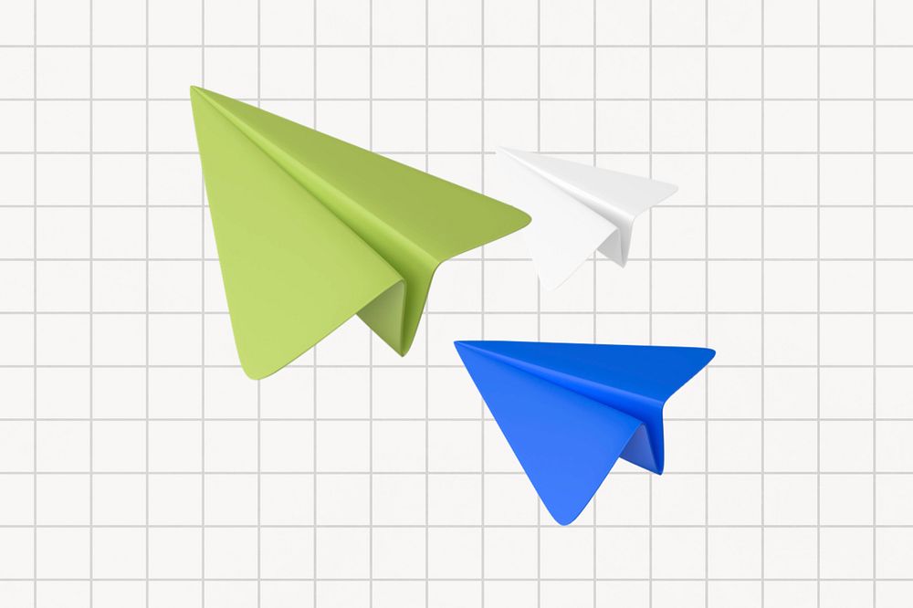 3D paper planes editable background