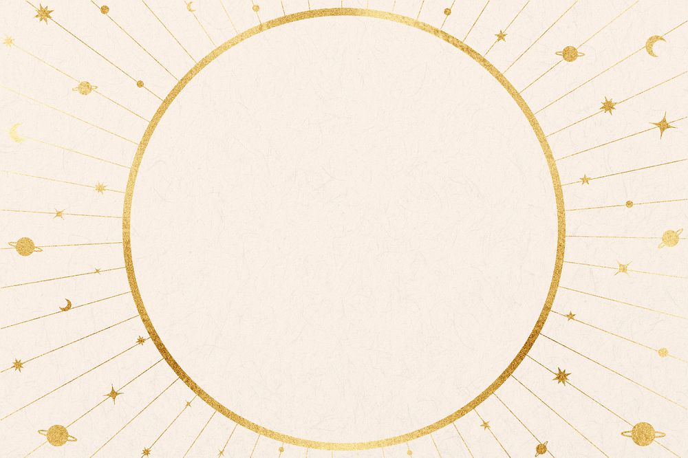 Celestial astrology frame background, beige design, editable design