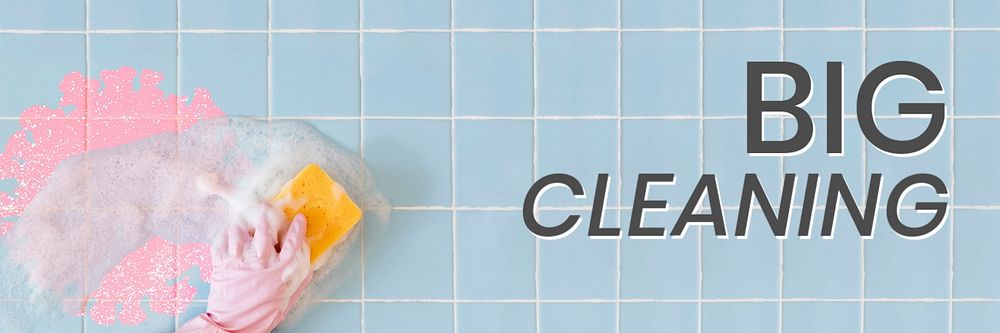 Big cleaning email header template, editable design