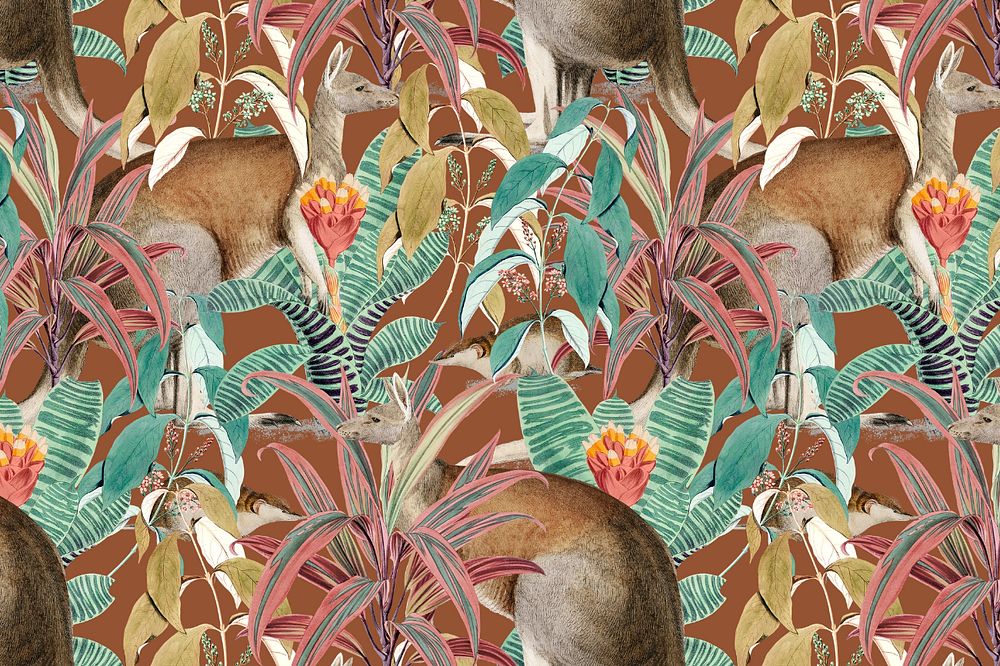 Exotic jungle pattern background, editable design