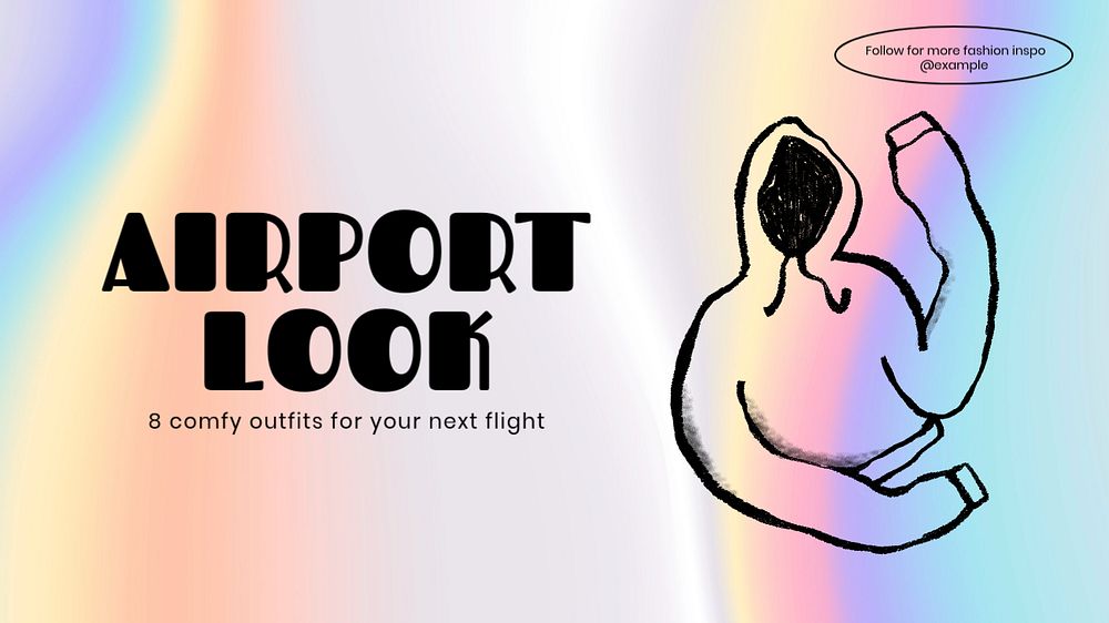 Airport fashion YouTube thumbnail template