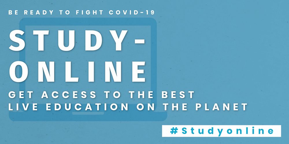 Online study Twitter ad template, editable design