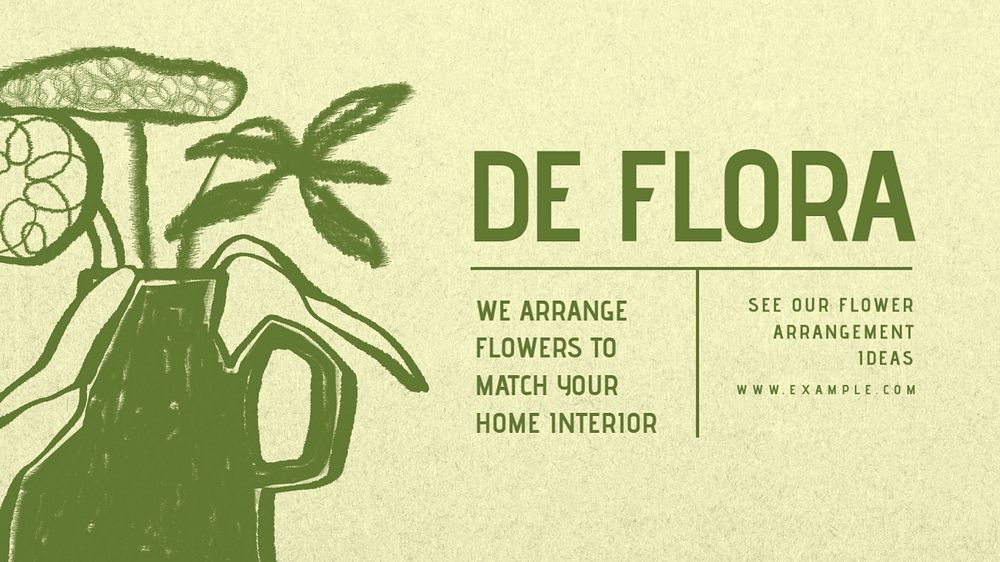 Flower shop Facebook cover template, editable design