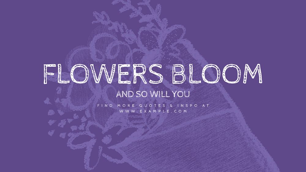 Flowers bloom YouTube thumbnail template, editable design