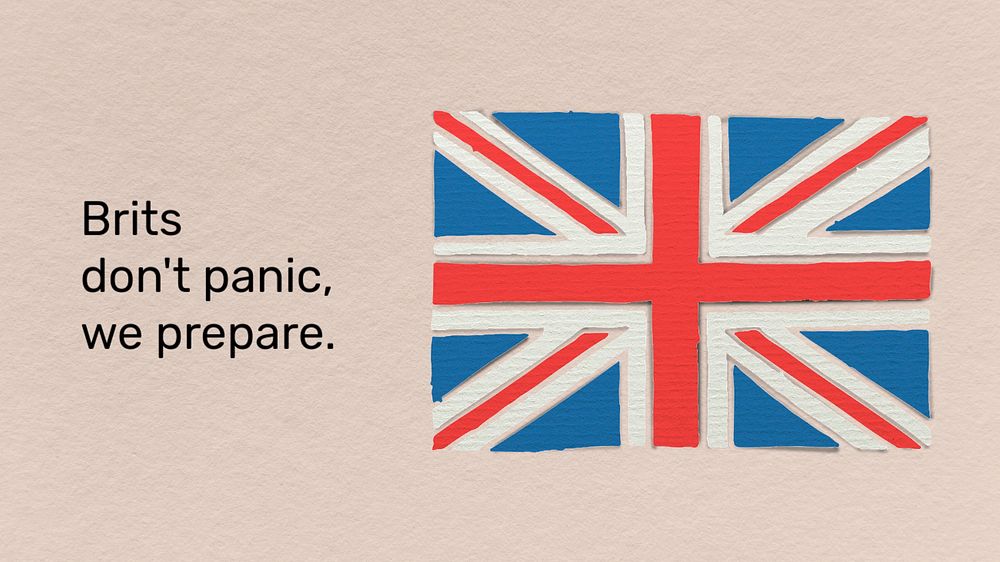 British flag blog banner template, editable design