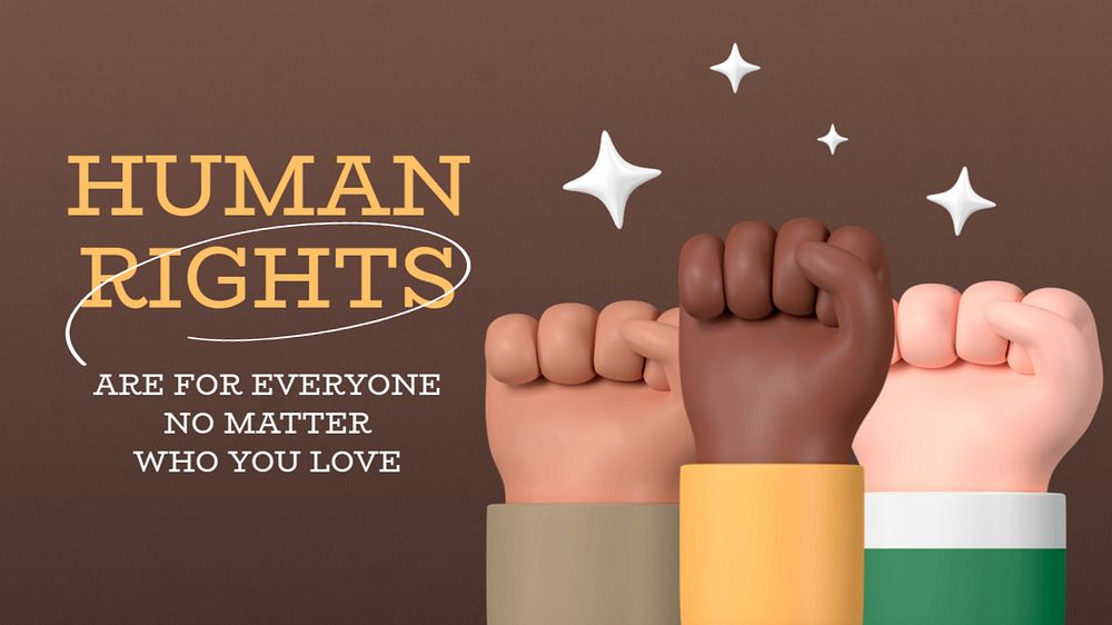 Human rights blog banner template, editable design