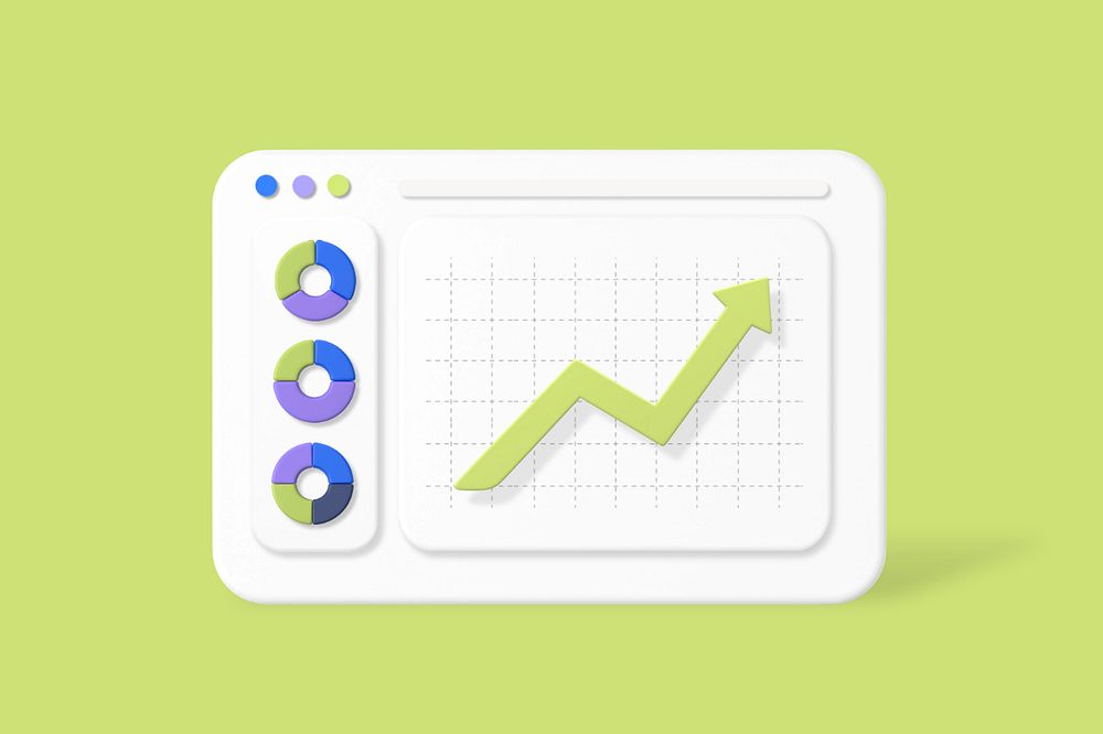 Data analytics website background, customizable 3D graphic remix design