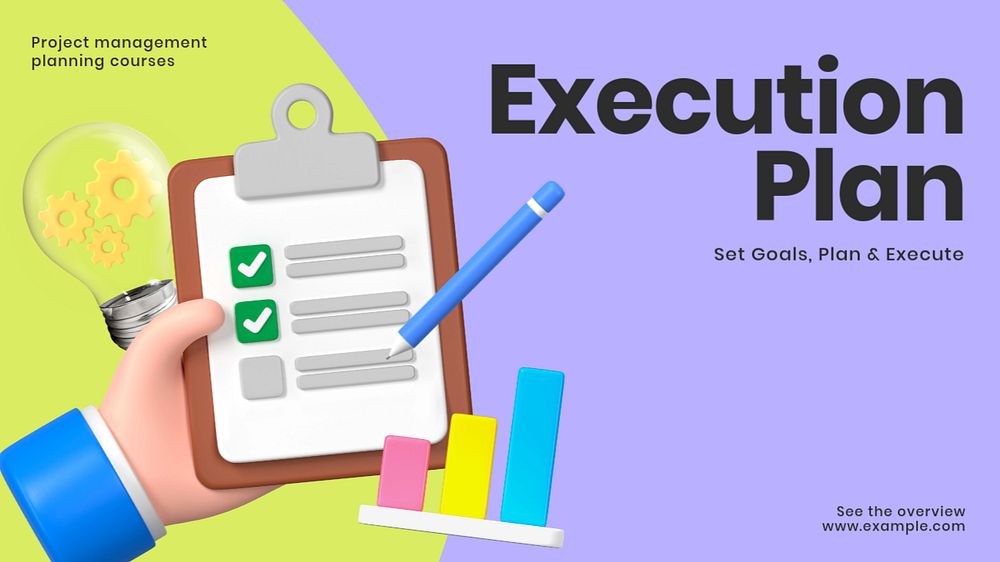 Execution plan blog banner template, customizable design