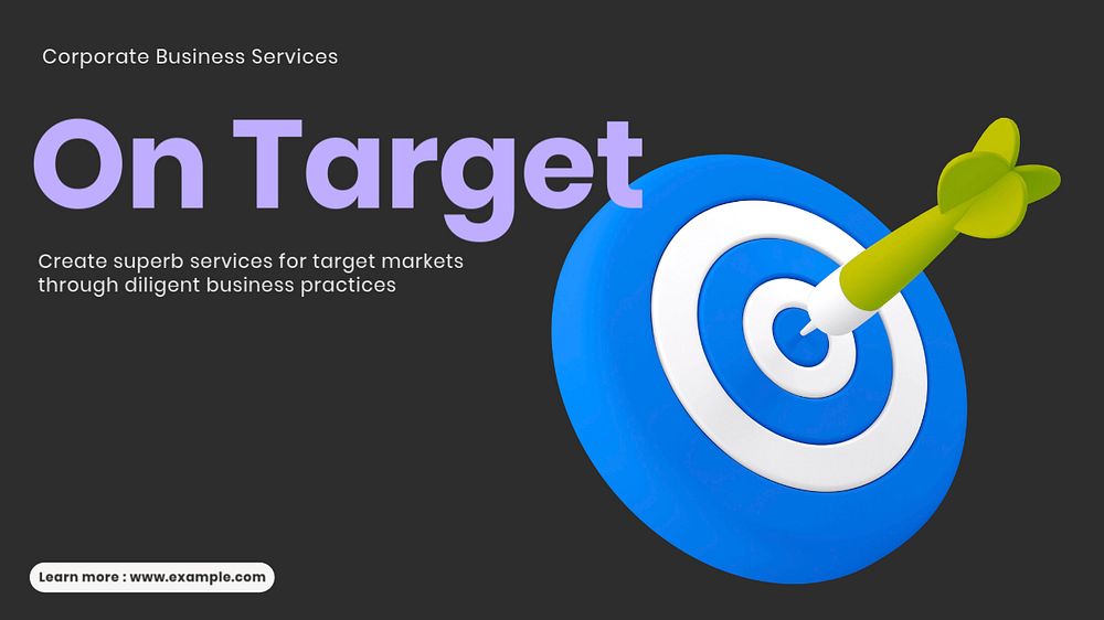 On target blog banner template, customizable design