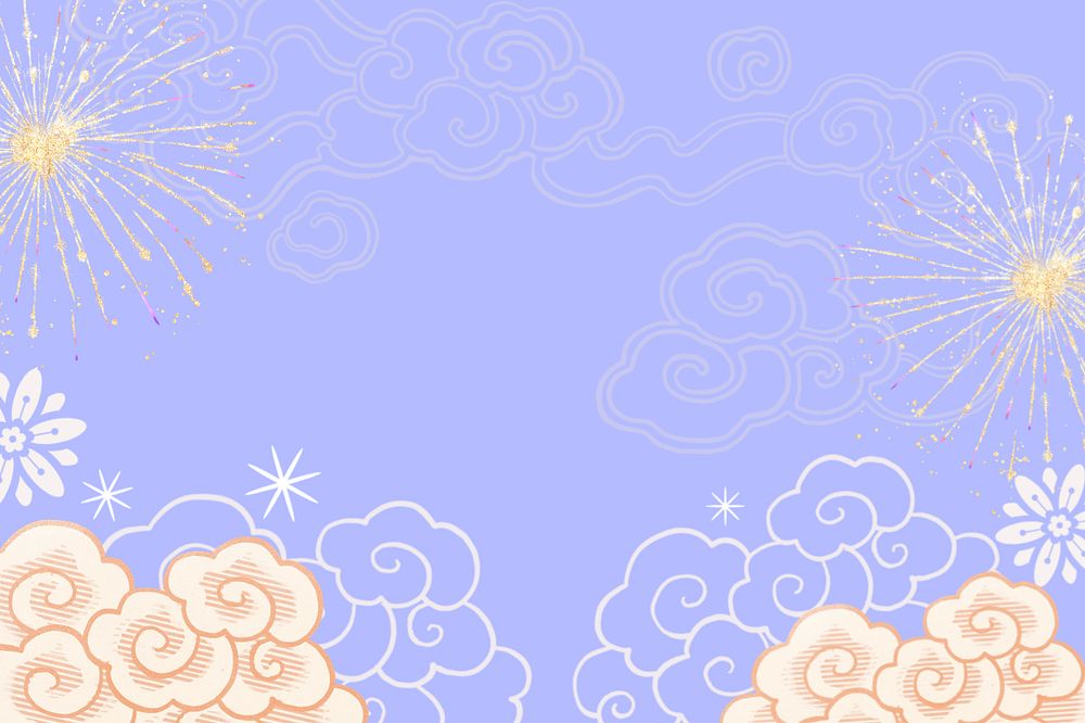 Festive Chinese fireworks background, New Year celebration, editable design