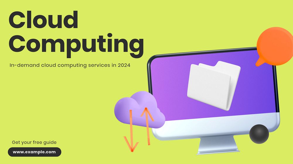 Cloud computing blog banner template, customizable design