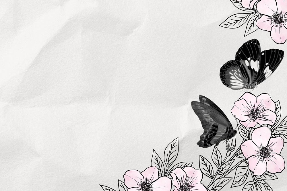 EA. Séguy's butterfly background, editable paper texture design, remixed by rawpixel