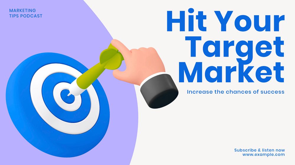 Target market blog banner template, customizable design