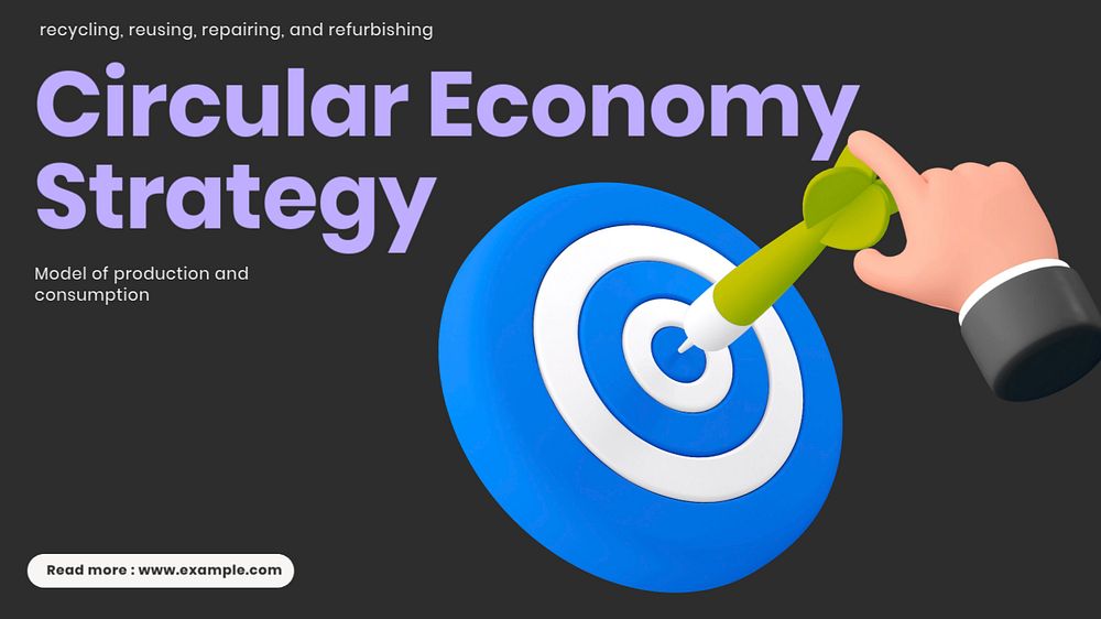 Circular economy blog banner template, customizable design