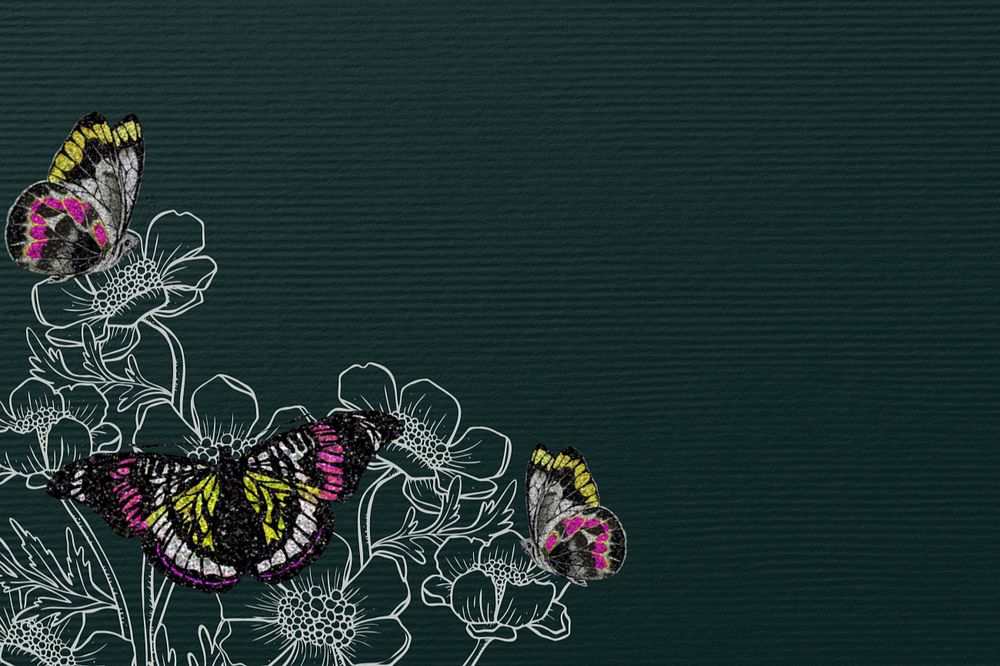 Art deco butterfly background, editable vintage insect illustration, remixed from the artwork of EA. Séguy