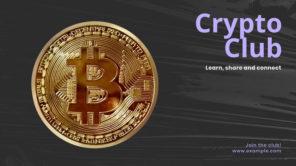 Crypto Club blog banner template, customizable design