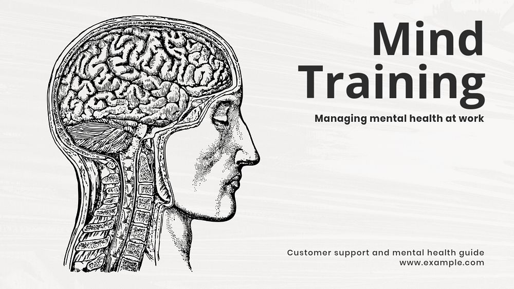 Mind training blog banner template, customizable design