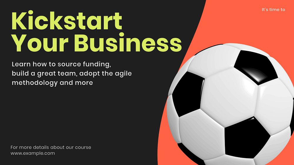 Kickstart your business blog banner template, customizable design