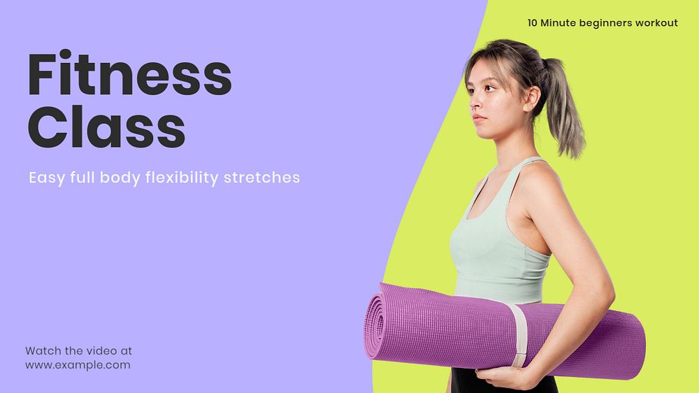 Body flexibility blog banner template, customizable design