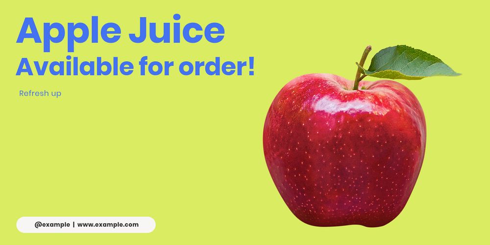 Organic juice Twitter ad template, editable design