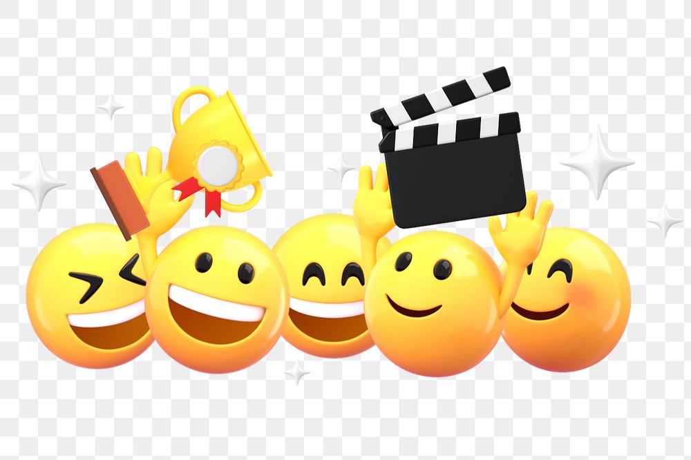 Movie award  sticker, 3D emoticon editable design