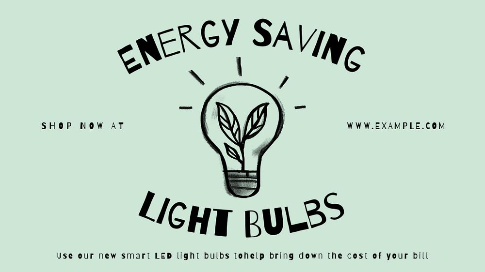 Light bulb blog banner template, editable text & design